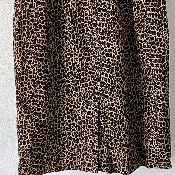 J.Crew Sleeveless Leopard Animal Print Cotton Sheath Dress Size 4 - Picture 9 of 14